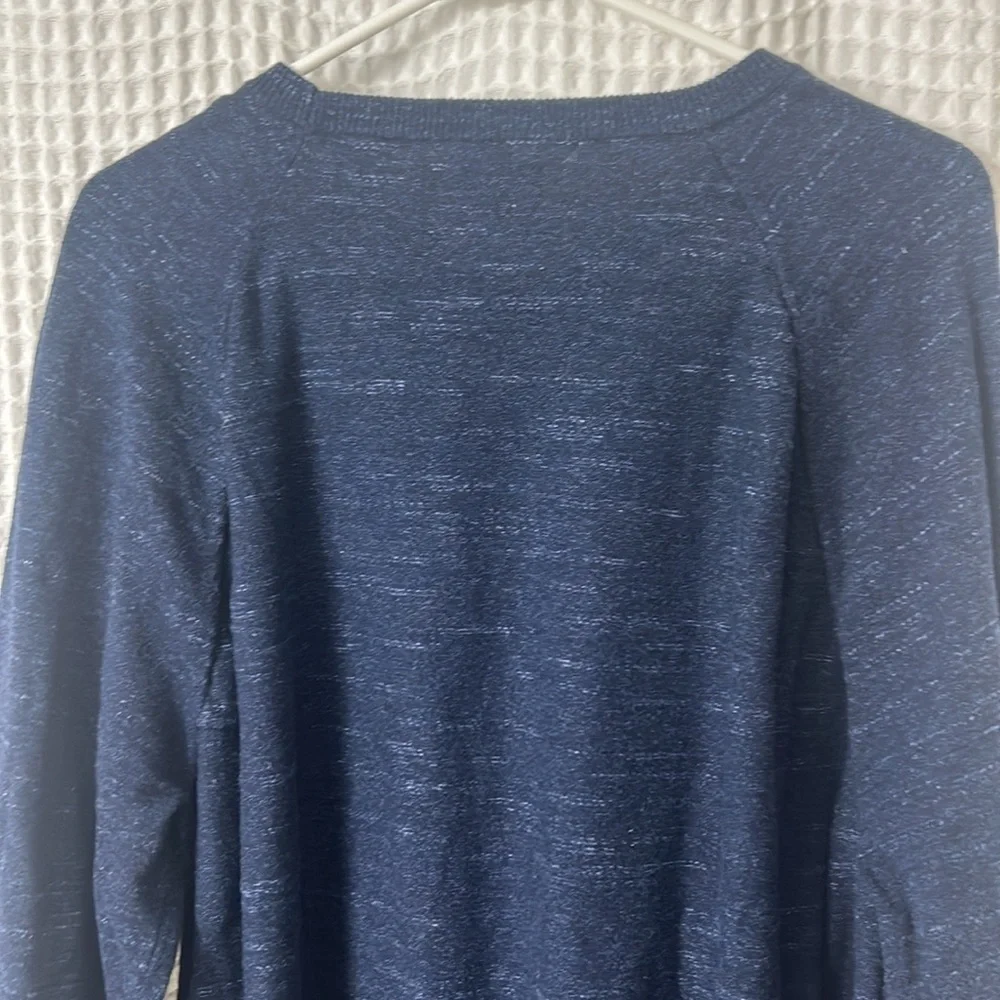J. Crew Mens XL Navy Blue Cotton Long Sleeve Pullover Crewneck Sweater